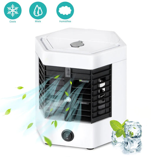 MINI AIR CONDITIONER ARCTIC COOLER AIR COOLER HUMIDIFIER MINI PORTABLE AIR COOLER FAN ARCTIC AIR PERSONAL SPACE COOLER THE QUICK & EASY WAY TO COOL ANY SPACE AIR CONDITIONER