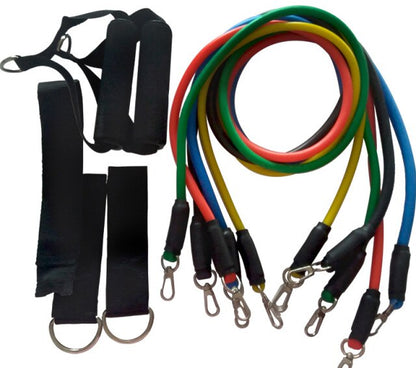 New Fitness Resistance Bands With Adjustable Hook (11Pcs/Set) First quality Material With oneyear Warranty