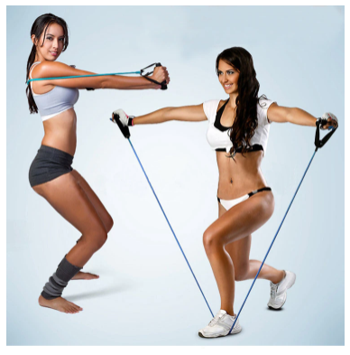 New Fitness Resistance Bands With Adjustable Hook (11Pcs/Set) First quality Material With oneyear Warranty