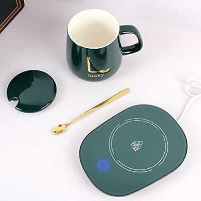 Electric Cup Mug Heater Coaster Tea Coffee Heater Electric Coffee Warmer for Desk with Auto Shut OffWarmer Smart Cup Heater for Coffee, Milk, Tea, Cocoa, Water, Home and Office