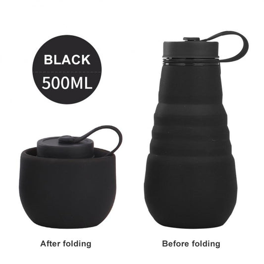 2 in 1 Folding Water Bottle and Silicone Cup