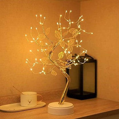 Tabletop Bonsai Tree Light with 72 LED Copper Wire String Lights, Touch Switch, Baby Room Decor Lamp, USB or Battery Powered, for Bedroom Desktop Christmas Indoor Decoration Lights