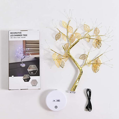 Tabletop Bonsai Tree Light with 72 LED Copper Wire String Lights, Touch Switch, Baby Room Decor Lamp, USB or Battery Powered, for Bedroom Desktop Christmas Indoor Decoration Lights