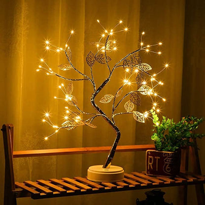 Tabletop Bonsai Tree Light with 72 LED Copper Wire String Lights, Touch Switch, Baby Room Decor Lamp, USB or Battery Powered, for Bedroom Desktop Christmas Indoor Decoration Lights