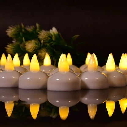 FLAMELESS FLOATING CANDLES BATTERY OPERATED TEA LIGHTS TEALIGHT CANDLE