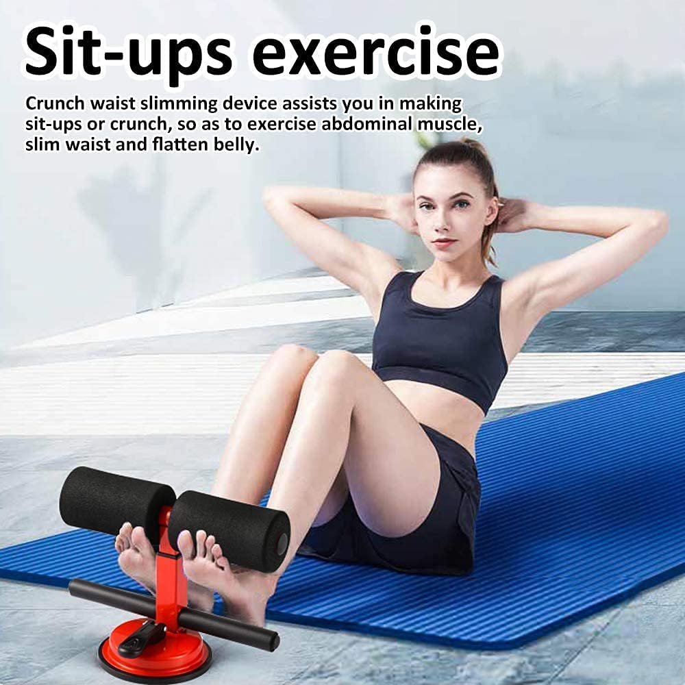 Sit Up Bar Portable Adjustable Sit-ups Assistant Device Self-Suction Sit-up Floor Bar Unisex