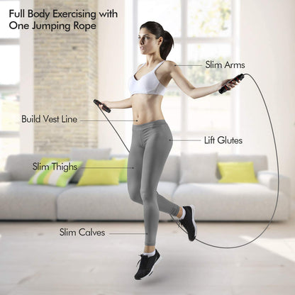 Skipping Rope for Men, Women & Children - Jump Rope for Exercise Workout & Weight Loss