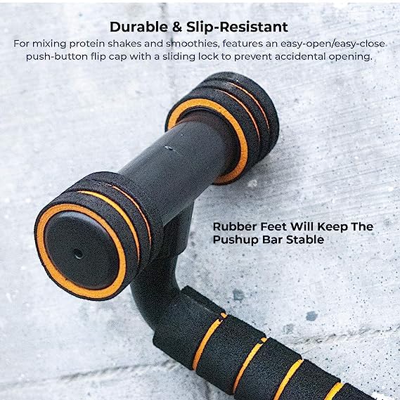 Non-Slip Handles Push-Up Bars Stand | Push Up Handles with Cushioned Foam Grip and Non-Slip Sturdy Structure