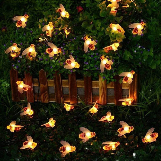 Honey Bee Serial String Light (20 LED, 4 mtr) Battery Powered Light, Waterproof Honeybee Lights for Home Decoration, Diwali, Christmas, Halloween (Warm White)