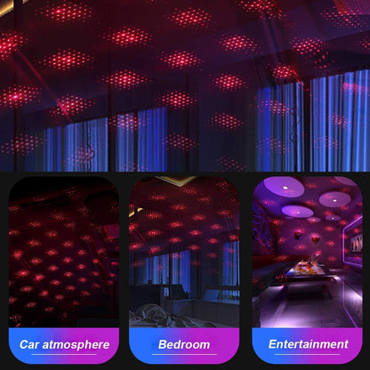 USB Star Projector Night Light, Car Roof Lights, Portable Adjustable Romantic Interior Car Lights, Portable USB Night Light Decorations for Car,...