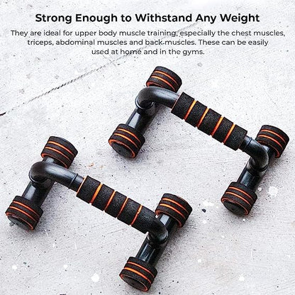 Non-Slip Handles Push-Up Bars Stand | Push Up Handles with Cushioned Foam Grip and Non-Slip Sturdy Structure