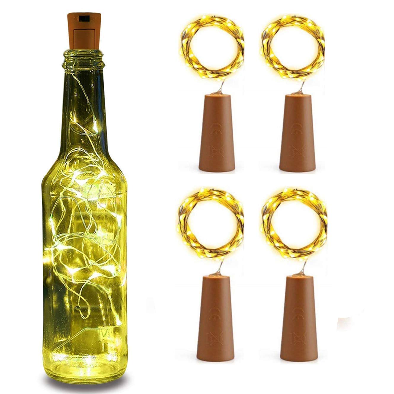 Cork Bottle (Pack of 10) - Cork Light for Home Decor, Diwali, Christmas