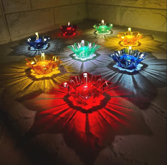 Water Sensor Diya - E-Diya Warm Orange Ambient LED Diyas for Diwali/Home and Office  Decoration  Must have diwali item