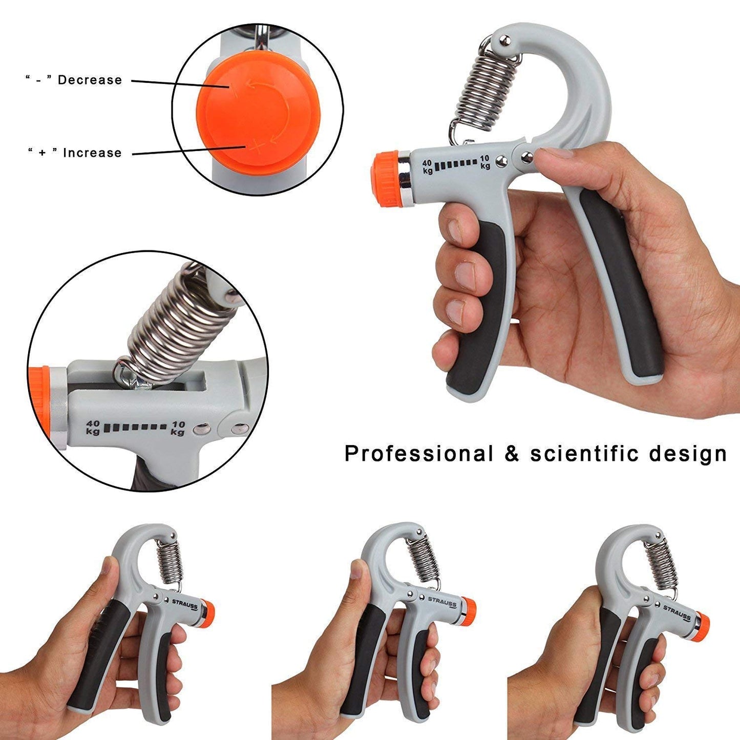 Hand Strengther Hand Exercise  Hand Exercise, Gripper,  Adjustable Resistance (10-50kg)