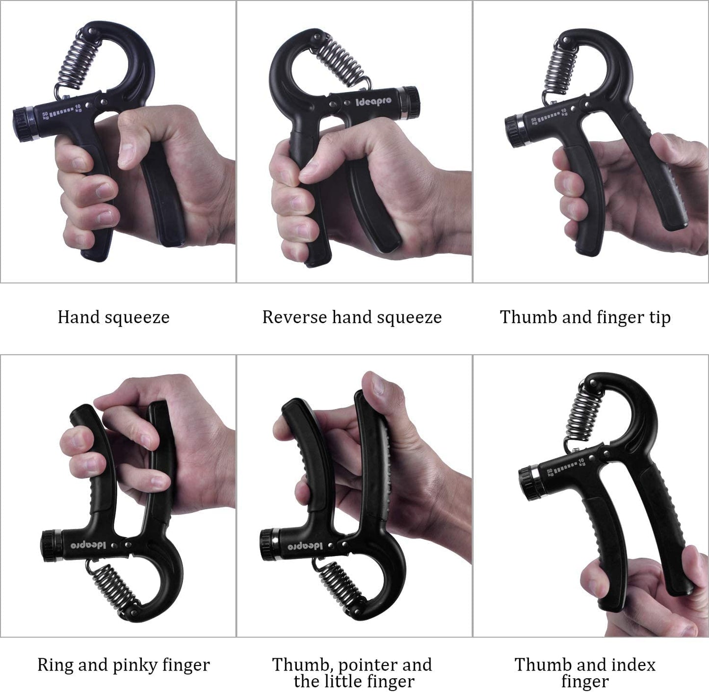 Hand Strengther Hand Exercise  Hand Exercise, Gripper,  Adjustable Resistance (10-50kg)