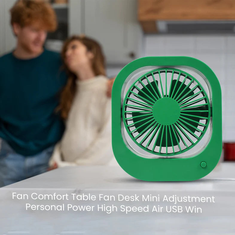 PORTABLE USB FAN - RECHARGEABLE FAN WITH 2 SPEEDS, 180° ROTATING RECHARGEABLE FAN, QUIET PERSONAL FAN FOR TRAVEL IN THE CAR OUTDOORS LuminAir