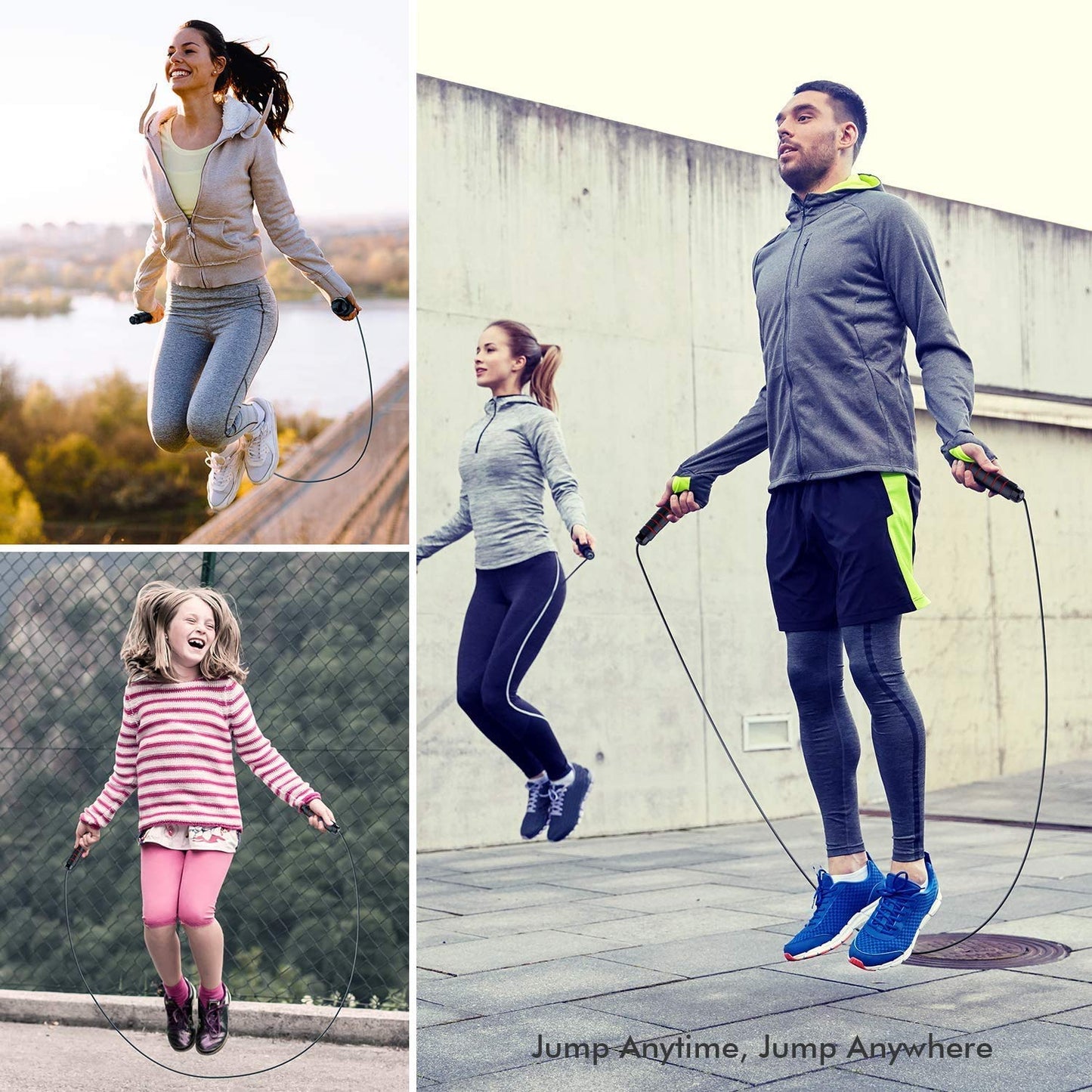 Skipping Rope for Men, Women & Children - Jump Rope for Exercise Workout & Weight Loss