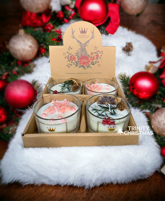 Premium Scented Candle – Christmas Edition Pack of 4