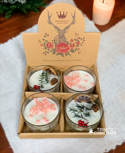 Premium Scented Candle – Christmas Edition Pack of 4