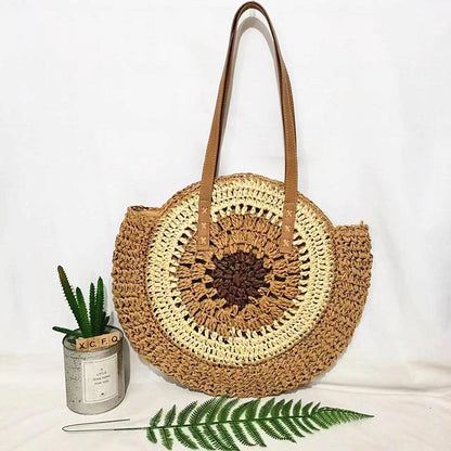 ZARA Inspired Large Capacity Hand Made Straw Rattan Beach Tote Bag