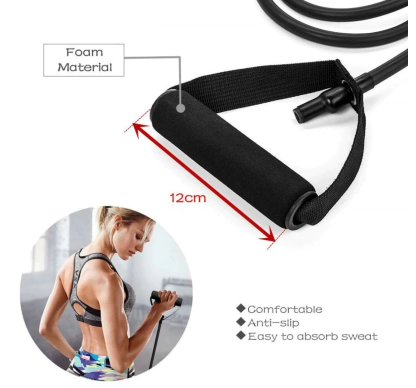 New Fitness Resistance Bands With Adjustable Hook (11Pcs/Set) First quality Material With oneyear Warranty