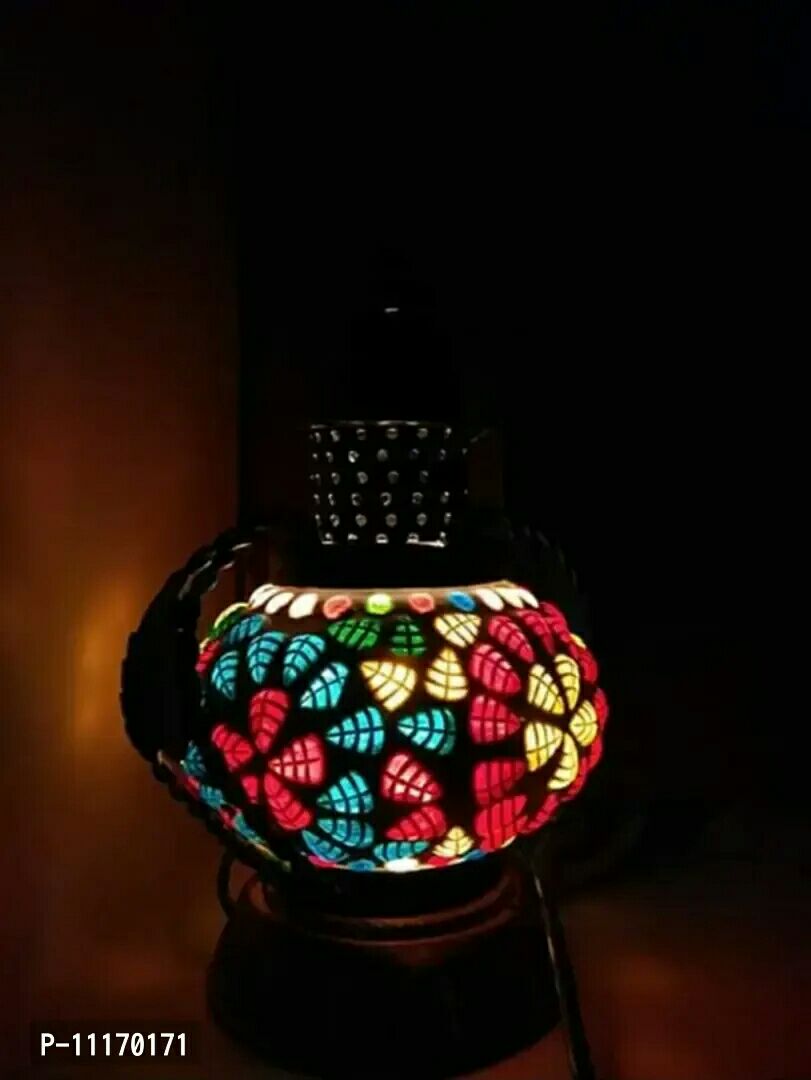 Wooden and Glass Decorative Electric Lamp/Lantern