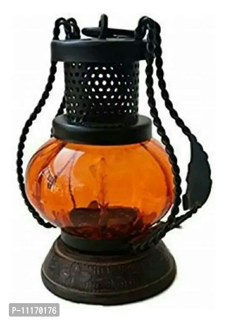 Wooden and Glass Decorative Electric Lamp/Lantern