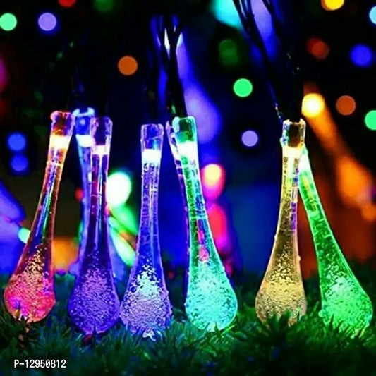 Multicolor Fairy Water Drop String Ball Light 20 LED Outdoor String Lights Waterproof