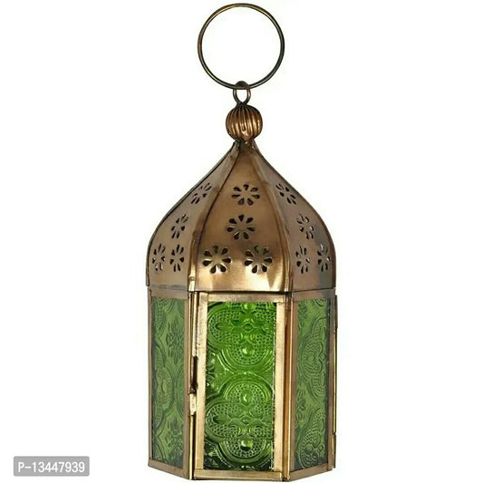 Metal Antique Finish Moroccan Lantern Candle Holder Set Of 1