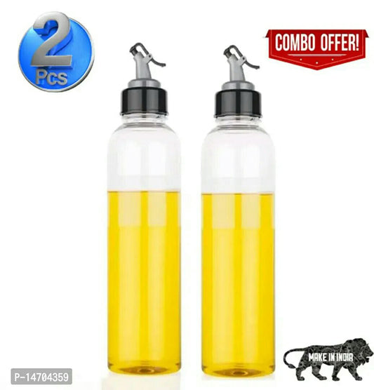 Food-Grade Plastic 1 litres Oil Dispenser for Cooking, Easy Flow Oil and Vinegar Bottle