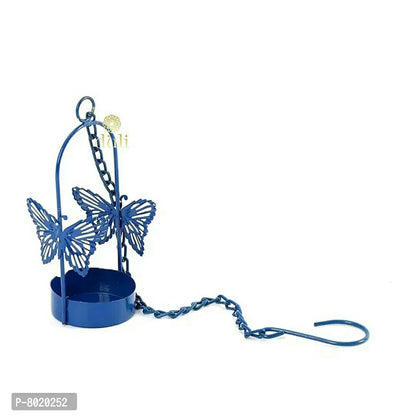 Iron Decorative Hanging Butterfly Tealight Candle Holder (Set of 8)