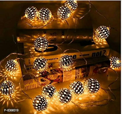 Ball Shape led Golden Metal String Light Plug-in Mode