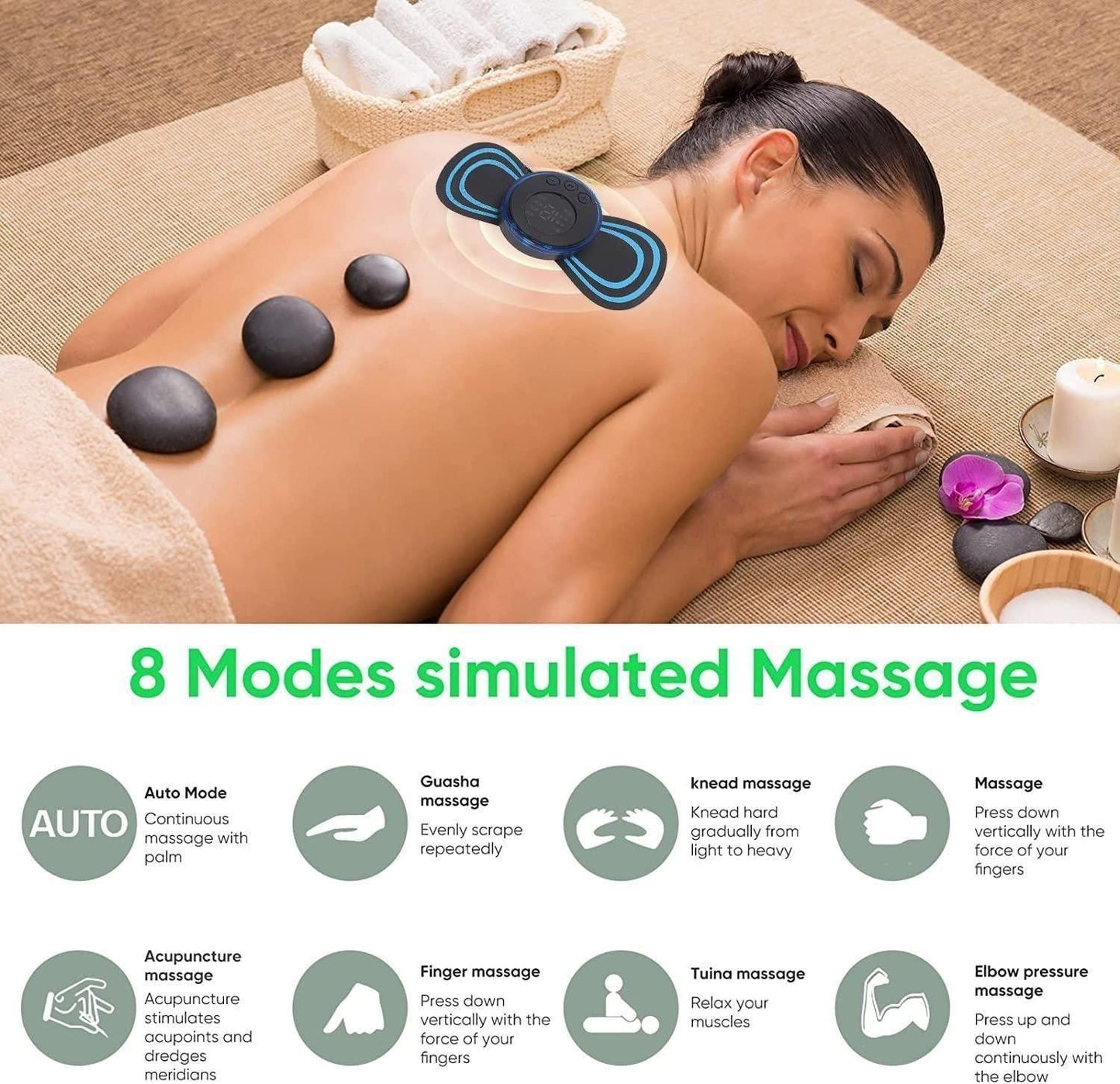 Mini Massager with 8 Modes and 19 Strength Levels,Rechargeable Electric Massager for Shoulder,Arms,Legs,Back Pain for Men and Women  Massager is backed by a 1-year warranty