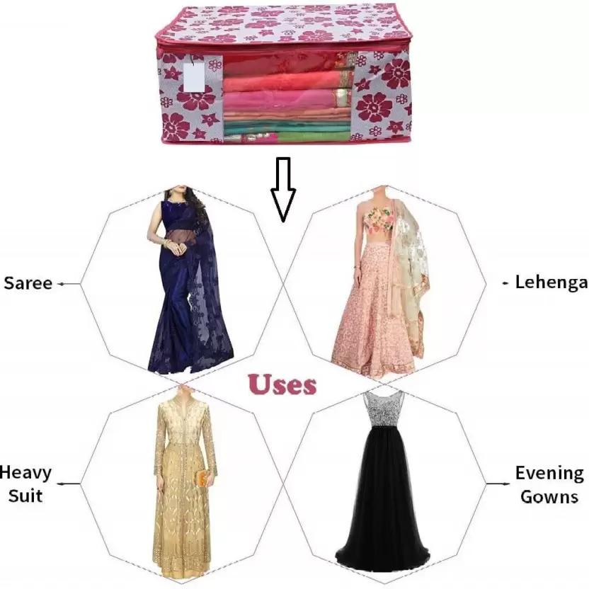 Long life High quality saree cover Bag for organizing your costly and favorite sarees, Cloths(Pack of 6)